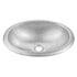 Hand Hammered Aluminum 17 inch Oval Drop In Bathroom Sink - Nickel